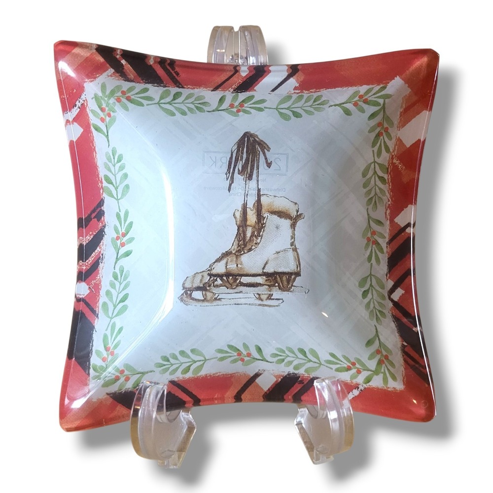 208 Park Decorative Christmas Glass Dish Holiday Collectible Decor 5x5